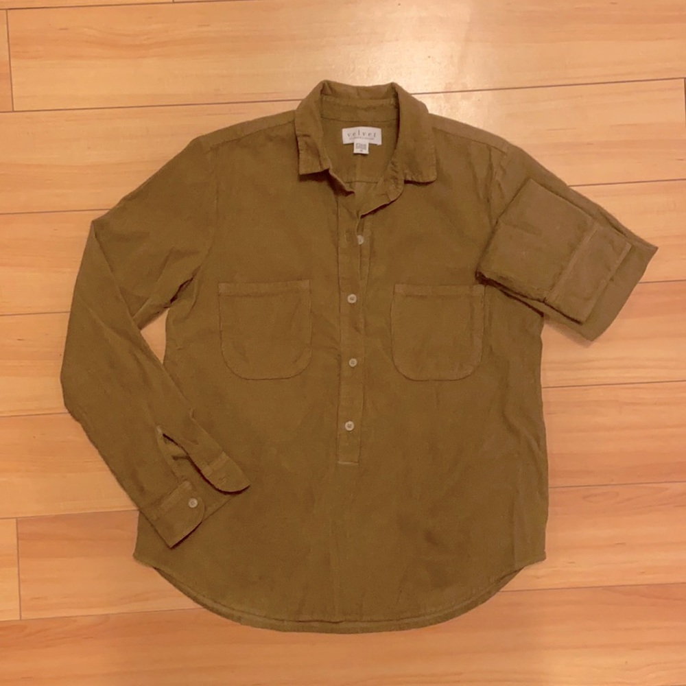 VELVEL BY GRAHAM & SPENCER CORD TOP